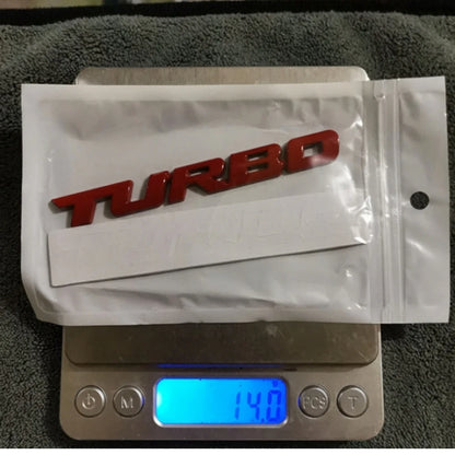 3D Metal Stickers Automotive Turbo charging Stickers