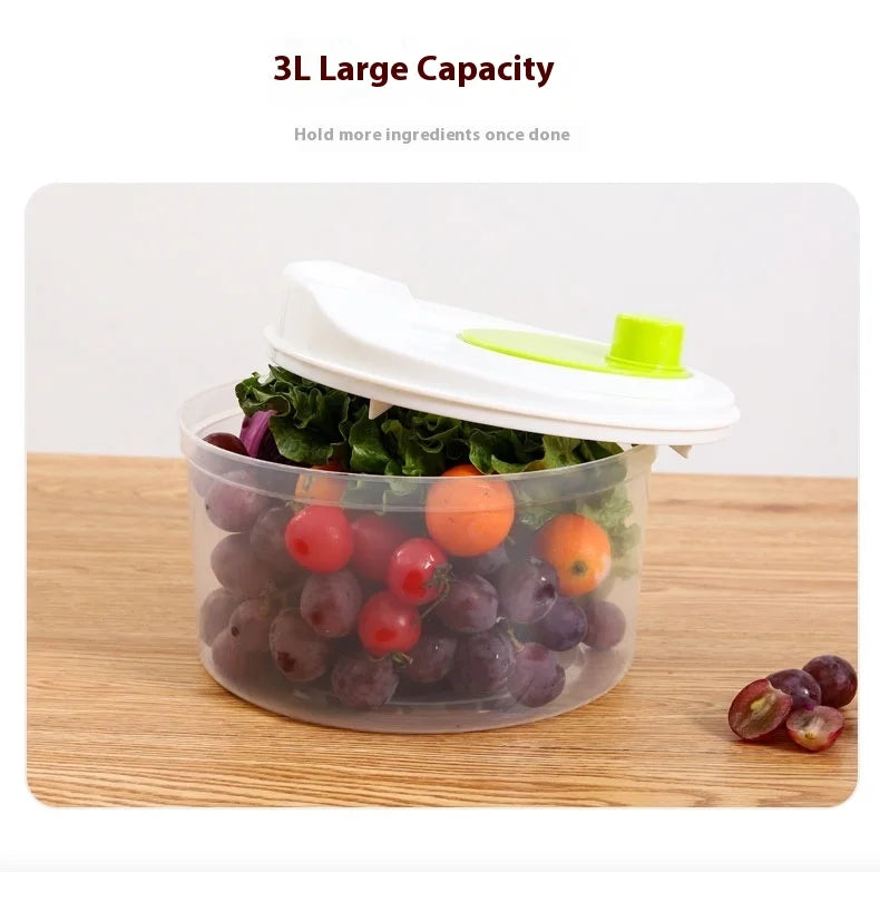Multifunctional Household Manual Vegetable Dehydrator - Salad Spinner with Fruit, Lettuce Drain Basket | Home Kitchen Gadgets