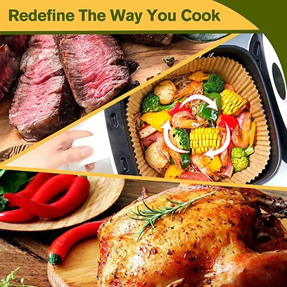 Cooking Paper Square Disposable Air Fryer Paper Air Fryer Paper Liner Oil-proof Water-proof Air Fryer Cooking Trays BakingPapers