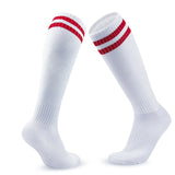 Loogdeel 1 Pair Soccer Socks Stripe Knee High Softball Baseball Team Sports Socks Breathable Football Socks for Kids Adults