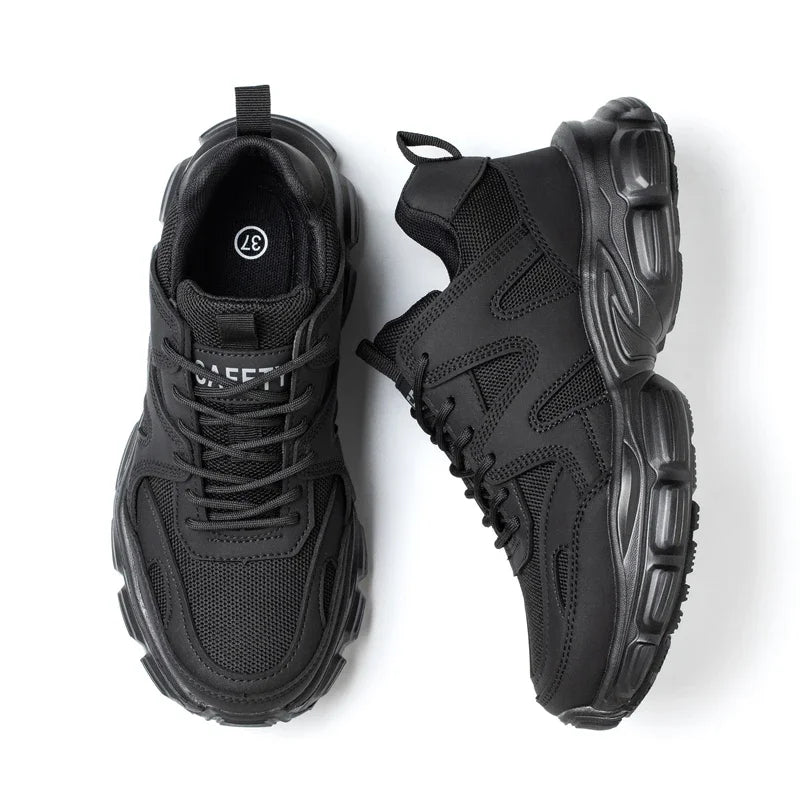 Protective Shoes For Women Men Work Sneakers Fashion Safety Shoes Anti-smash Anti-puncture Indestructible Shoes Work Boot