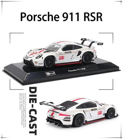 Bburago 1:43 Toyota GR Yaris Porsche Lamborghini SC63 Alloy Luxury Vehicle Diecast Pull Back Cars Model Toy Collection Gift