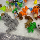 10/50pcs 3D Printed Simulation Toys Mini Animal Model Home Ornament  Cartoon Figure Birthday Gift Sets Decompression Kid Toy