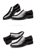 2025Men's Leather Shoes Sharp Pointed Outdoor Anti Slip Flat Fashion Business Zipper Footwear Casual Comfort Male Shoes