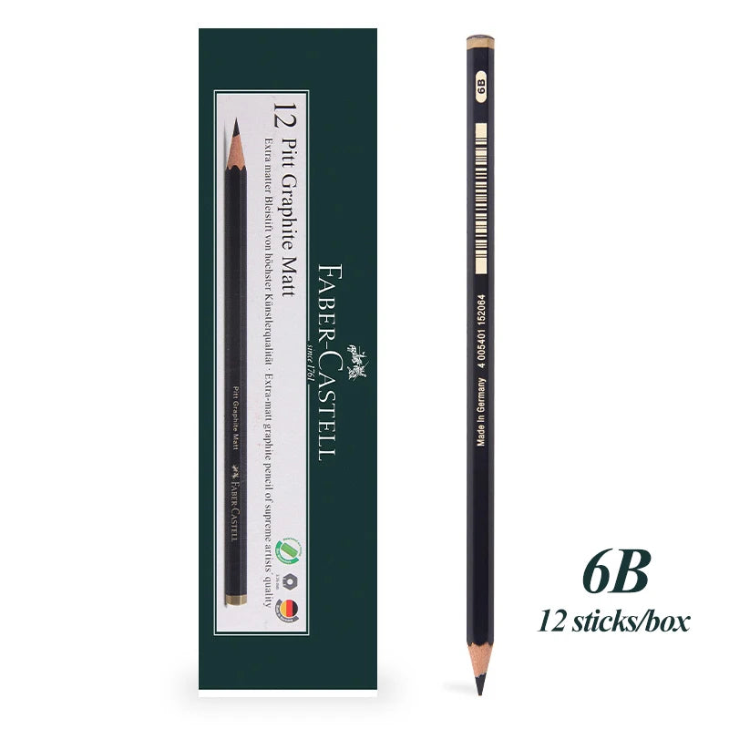 Faber-Castell 8/12pcs Set Matte Sketch Pencil Art Graphite For Sketch Black Lead Writing Drawing Graphite Pencils Supplies