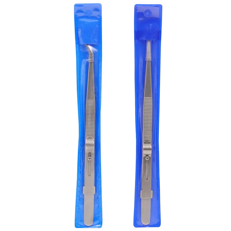 Pinzas de acero inoxidable con cierre deslizante ajustable, antiestáticas, herramienta para la fabricación de joyas y reparación de componentes electrónicos.