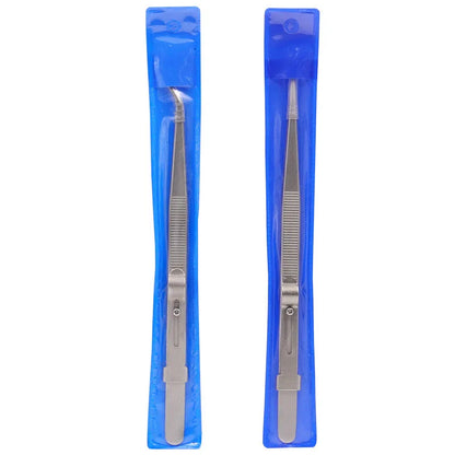 Pinzas de acero inoxidable con cierre deslizante ajustable, antiestáticas, herramienta para la fabricación de joyas y reparación de componentes electrónicos.