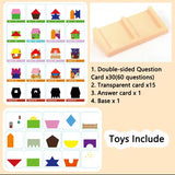 1set- House Logic Game Montessori Toys Creative Geometric Shape Spatial Imagination Intellectual Thinking Puzzle Games Kids Toy