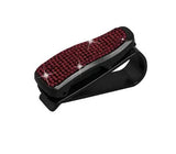 Car Sun Visor Sunglasses Clip Diamond Glasses Holder Eyeglasses Clips Card Ticket Holder Fastener Glasses Case Auto Accessories