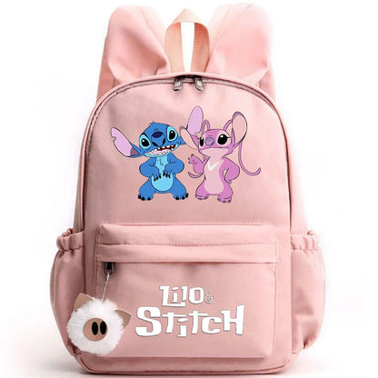 Mochila Disney Lilo Stitch para niñas, niños y adolescentes, informal, escolar, de viaje, con orejas de conejo