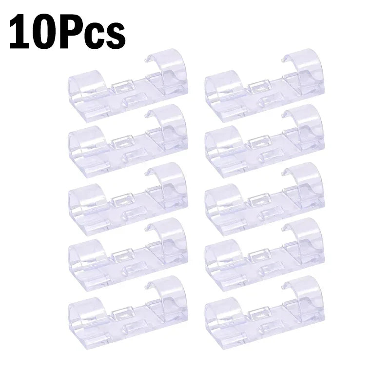 1/100Pcs Cable Clips Self-Adhesive Cable Organizer Cord Management System Cord Holder for Wire Management Desk Car Office Home