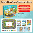 Animal Bus Stop Table Game Toys Children's Early Education Cognitive Transportation Puzzle Parent-child Board Game Toys 