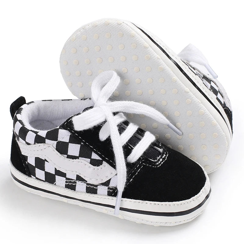 Newborn Baby Canvas Shoes Anti-slip Soft Baby Boy Girl Sneakers Casual Multi-Color Toddler First Walkers Crib Shoes