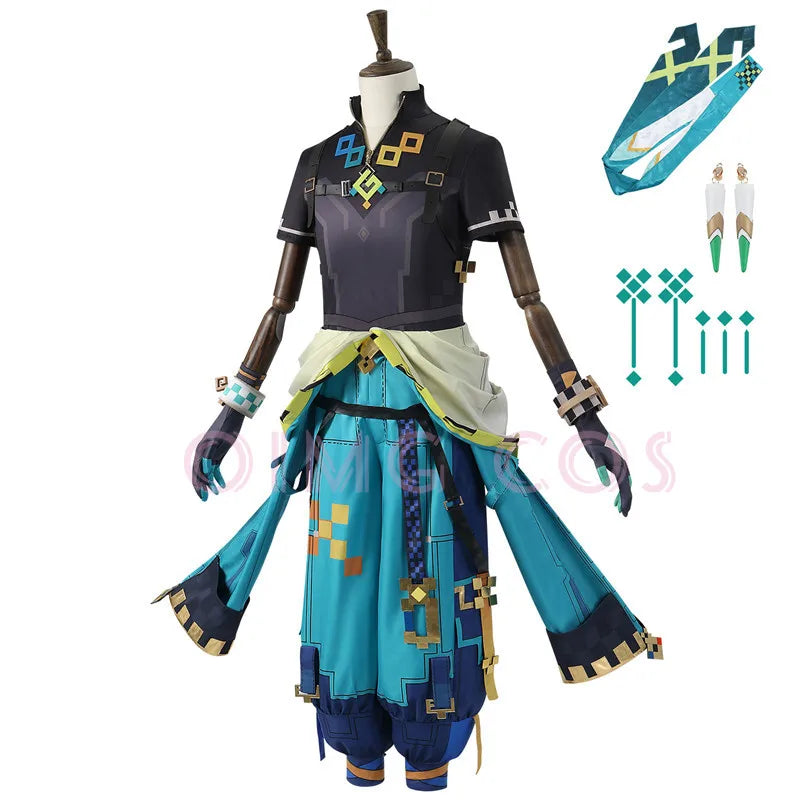 Genshin Impact Kinich Cosplay Costume Adult Carnival Uniform  Anime Halloween Party Costumes Masquerade Women Game