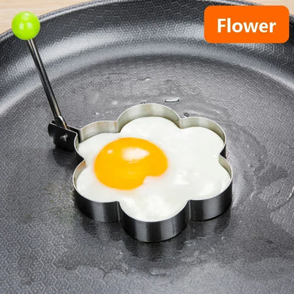 Nuevo molde de acero inoxidable para huevos fritos, forma de corazón, para hacer panqueques, para el desayuno, para hornear tortillas, herramientas de cocina, accesorios de cocina, gadget