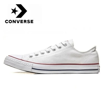 Converse Chuck Taylor All Star Men and Women Skateboarding Shoes Low-top Outdoor Vintage Sneaker White Black