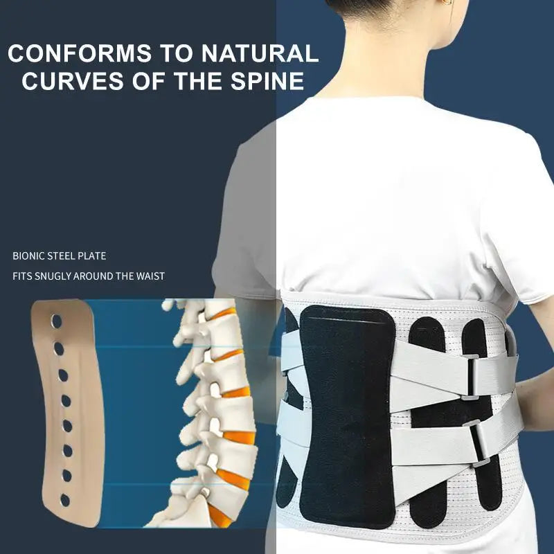 Lumbar Support Belt for Disc Herniation, Orthopedic Strain, and Pain Relief. Back Posture Corset, Spine Decompression Brace