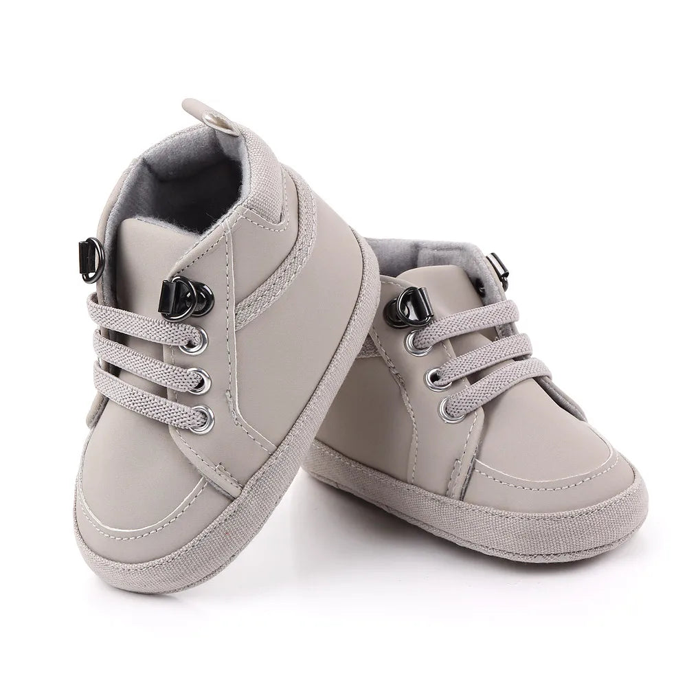 Zapatos casuales para bebés, botines con cierre de velcro para niños pequeños de 0 a 1 año, para caminar al aire libre