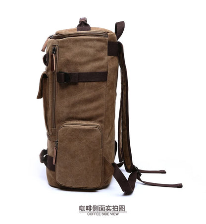 Mochila de lona multifuncional DISCOVERY-SUN, mochila informal para senderismo, mochila escolar para deportes al aire libre, mochila de viaje de gran capacidad.