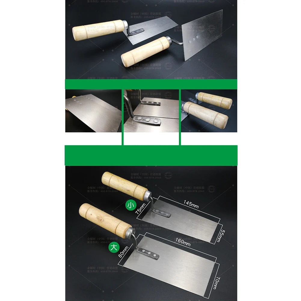 Silver Cement Float Margin Trowel for Bricklayer Home Garden Tool Accessories