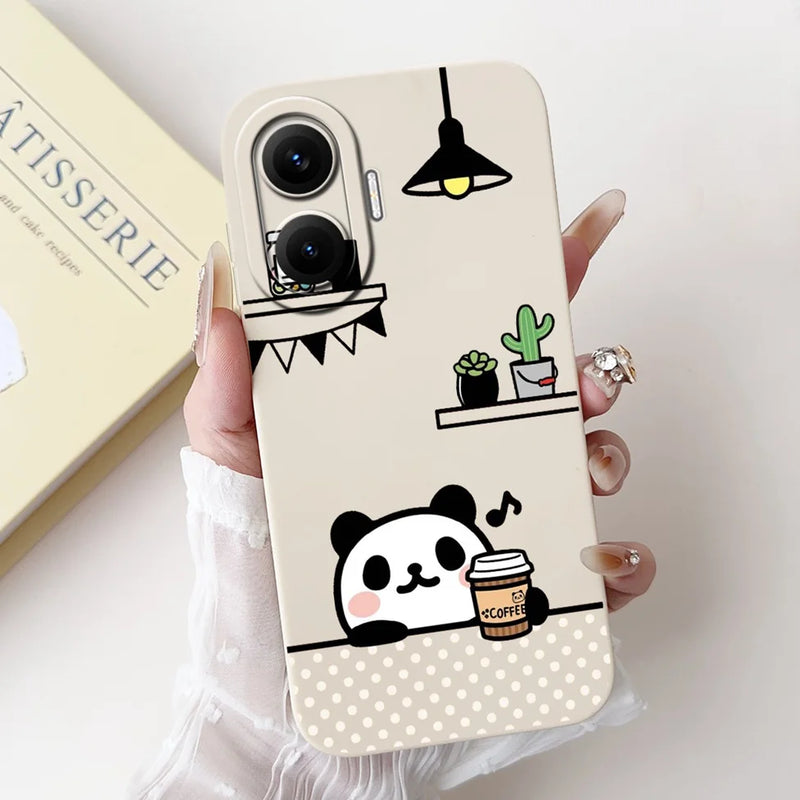 For Xiaomi Poco F7 Phone Cover For Redmi Turbo 4 Pro 5G Case Silicone Cute Cartoon Fashion Luxury Love Shockproof Bumper Funda