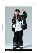 Boys Hip Hop Pullover Street Dance Cargo Pants Girls High Collar Sweatshirt Outfits Kids Jazz Sport Clothes Set Child Streetwear