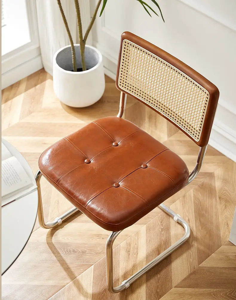 Mid-Century Modern Dining Chairs with Metal Frame, Multiple Styles Leisure chair for Kitchen, Living Room, Office , Muebles
