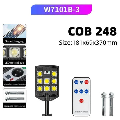 713COB Outdoor Powerful Solar Lights Lighting House Country Garden Wall Lamp Motion Sensor Waterproof 598 LED Solar Street Light