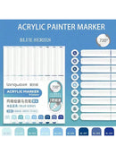 Languo 9pcs/box Soft Brush Acrylic Marker Pen Set，DIY Hand Drawn,Paint Art Markers pens,Student Graffiti Acrylic Paint Pens,M720