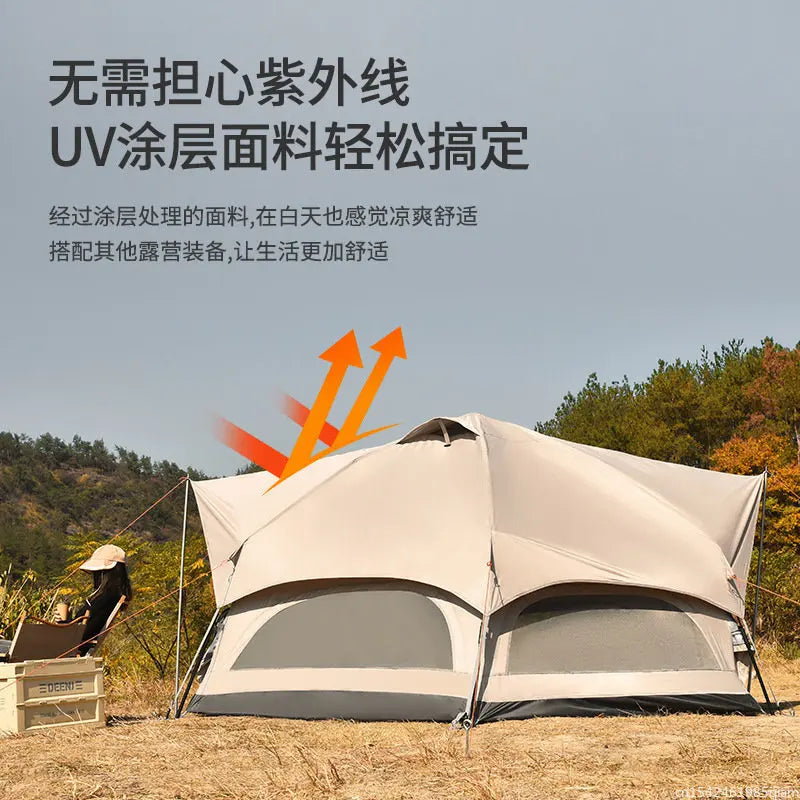 Fully automatic mushroom tent Outdoor camping field camping folding portable quick opening thickened rain proof tent