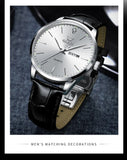 OLEVS 2935 Dual Calendar Quartz Dress Watch For Men Simple Original Leather Men's Watches Waterproof Luminous Business Hand Clock