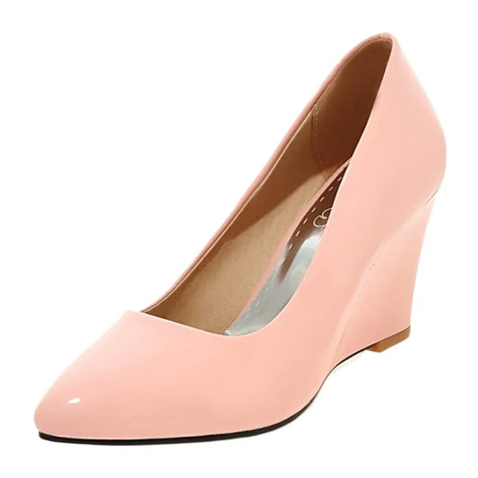 Women's Fashion Clogs Wedge Shoes 2024 Female Sandal High Heels Large Size Shallow Mouth Round Toe Platform Luxury Girls High-heel