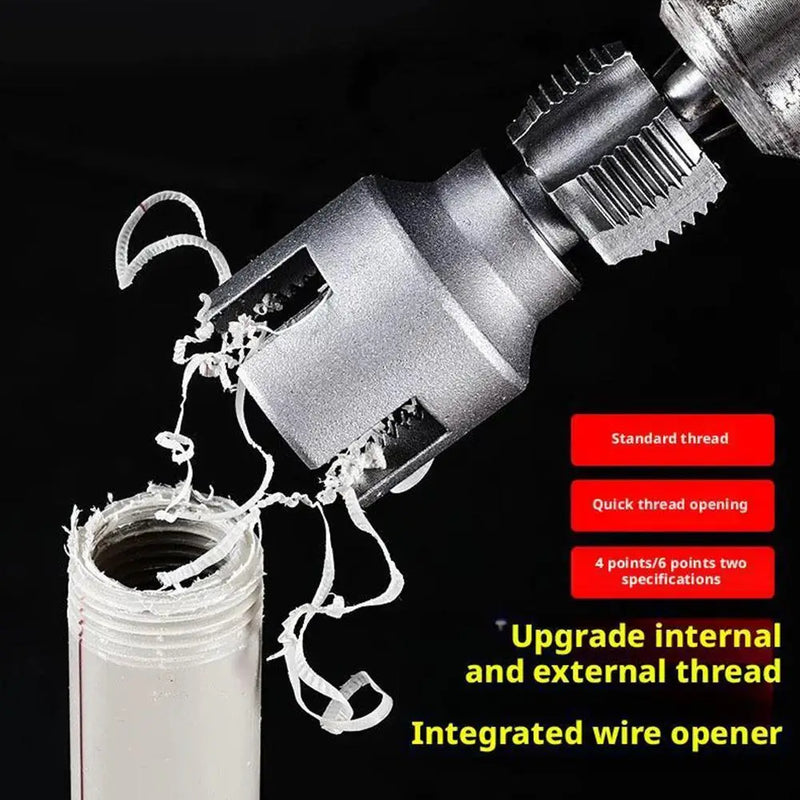 DN15 DN20 Pipe Threading Tool Hex Shank Die Internal External Threads 1/2&3/4 Water Pipes PPR PVC MPP Manganese Steel Detachable