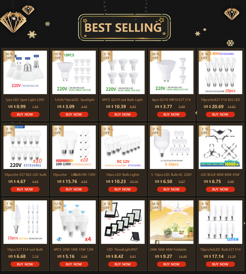 1/4/6/10pcs LED Spotlight GU10 MR16 E27 E14 220V High Lumen 3000K/4000K/6000K LED Light Lamp For Home Decoration Replace