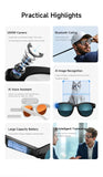 Lenovo 8K 2400W Smart AI Glasses Photo Video HD Shooting Camera Voice Call Translation Bluetooth Women Men Motorcycle Glasses
