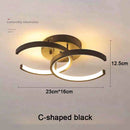 Modern LED Ceiling Light 2 Rings Creative Design Ceiling Lamp Indoor Lighting Fixtures Hallway Balcony Aisle Office Light