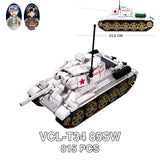 Military WW2 Tanks Tiger Sherman T34 Panzer Vehicle Airplane Army Soldier Weapons Model Building Block Brick Children Kids Toys