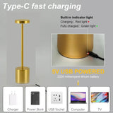 Table Lamp LED Touch Sensor Desktop Night Light Rechargeable Wireless Reading Lamp 3 Colors Adjustable Creative Ambient Light