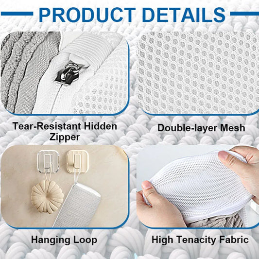 Saco De Lavagem De Sapato Durável com Zíperes Fortes, Conveniente Saco De Lavagem De Sapato, Ideal Saco De Lavanderia De Sapato para Uso Doméstico