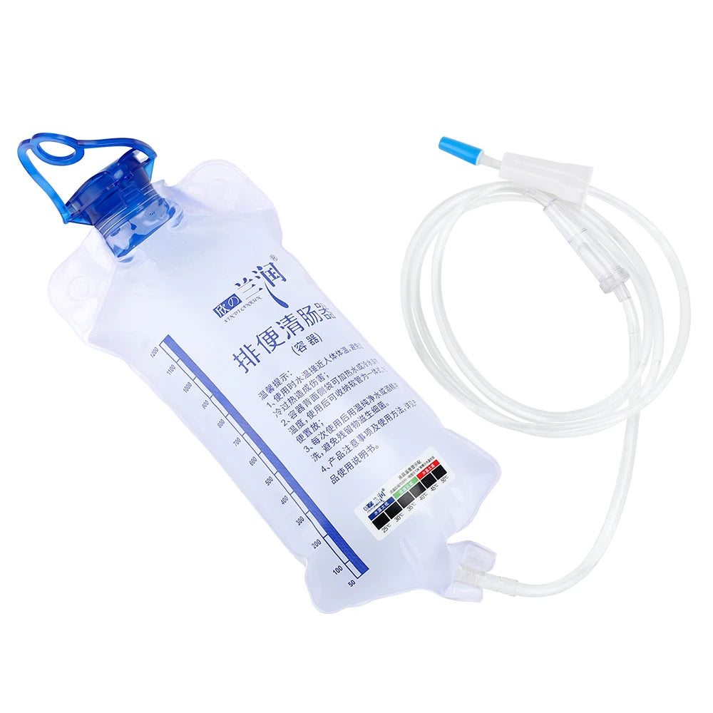 1.2L Protable Enema Bag Kit Reusable Vaginal Anal Washing Silicone Water Colon Cleansing Enteroclysm Detoxified Bowel Bags