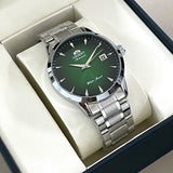 Orient Automatic Men's Watch, Black Dial Stainless Steel Band, Water Resistant Classic Business Wristwatch with Date Display