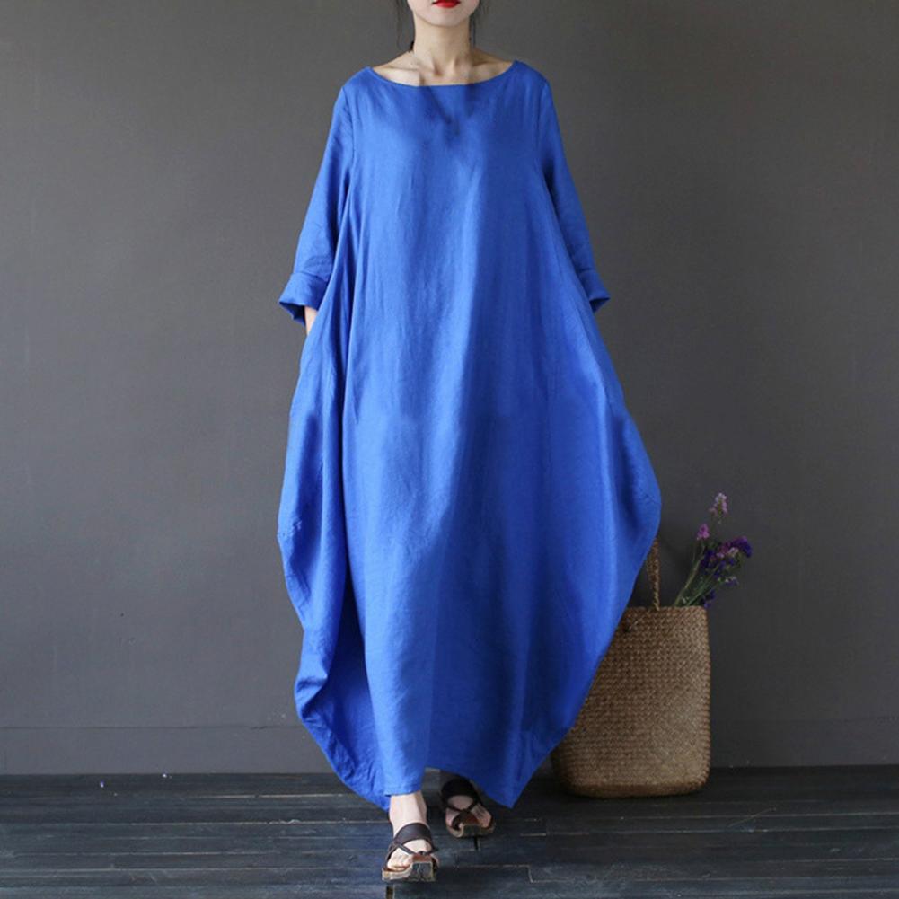 2023 Summer autumn Big Size Dresses Women 4xl 5xl Loose long vintage Dress Boho Shirt Dress Maxi Robe fashion Female
