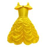2025 Cosplay Belle Princess Dress Girls Dresses For Beauty and beast Party Clothing Magic stick crown Costume 3-12Y