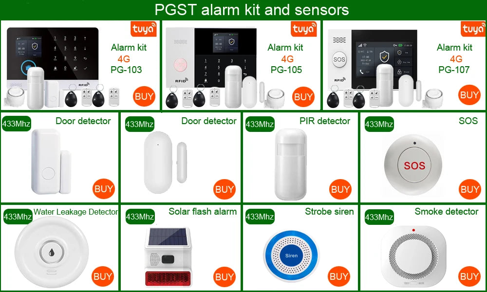PGST door sensor, intelligent home door and window security detection, door opening alarm, 433MHz door detector, used to detect