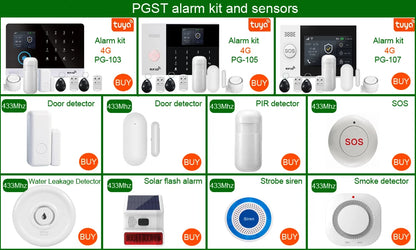 PGST door sensor, intelligent home door and window security detection, door opening alarm, 433MHz door detector, used to detect