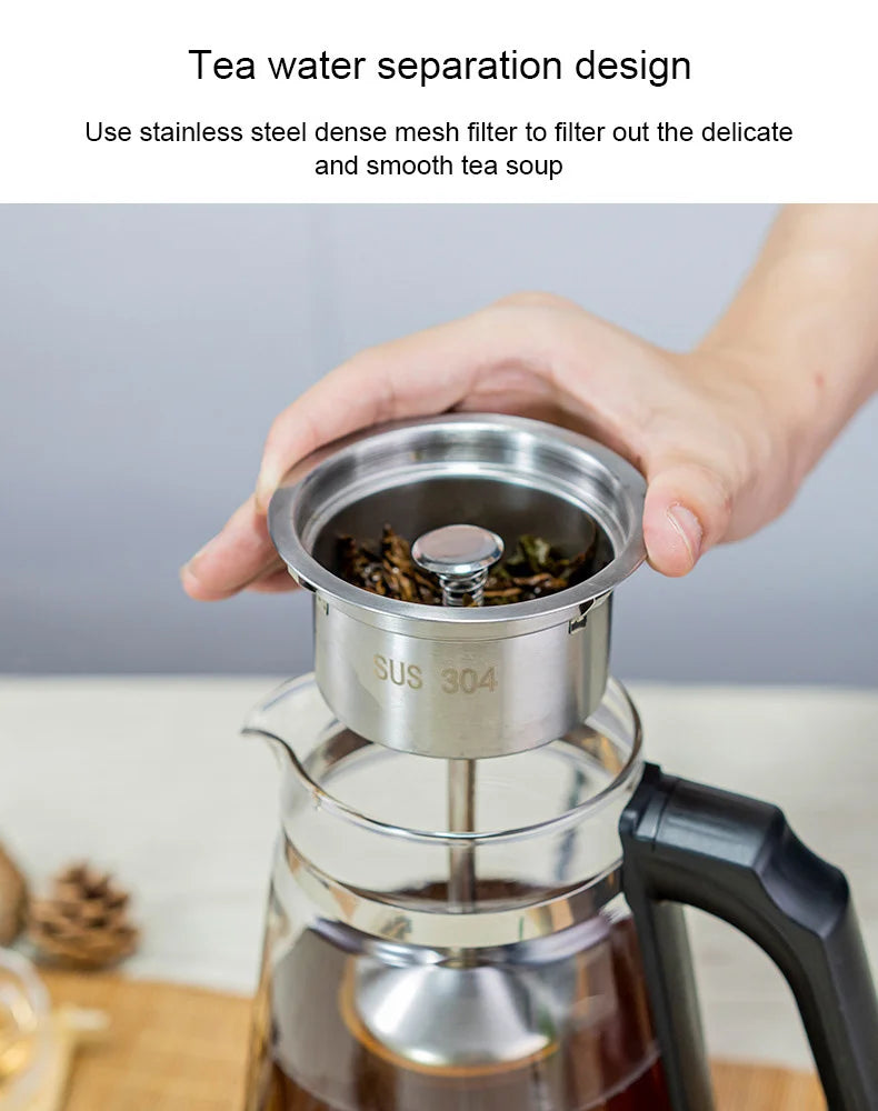 Teteras Hervidor eléctrico Hervidor de agua de vidrio Cafetera térmica inteligente Hervidor de agua de 220 V Electrodomésticos de cocina Infusor de té