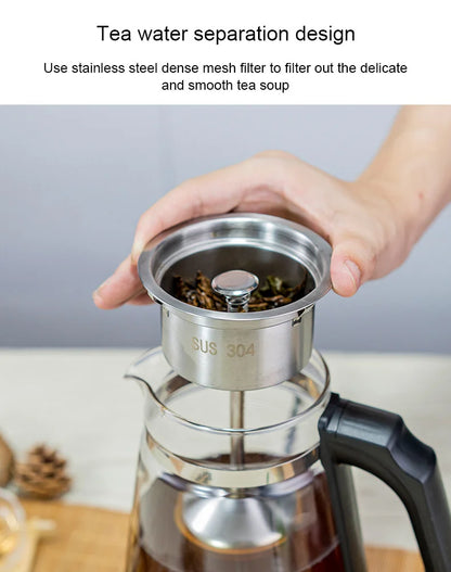 Teteras Hervidor eléctrico Hervidor de agua de vidrio Cafetera térmica inteligente Hervidor de agua de 220 V Electrodomésticos de cocina Infusor de té
