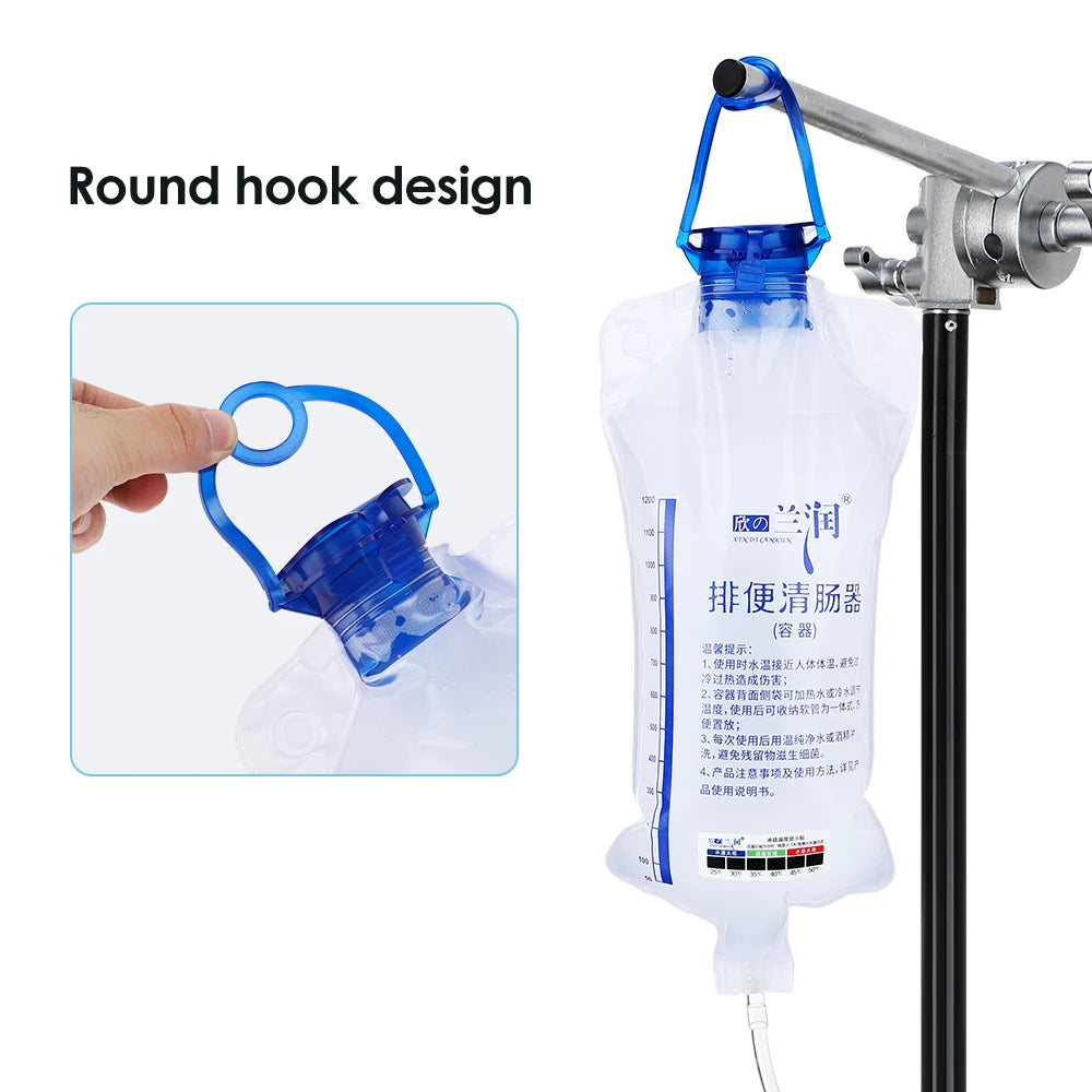 1.2L Protable Enema Bag Kit Reusable Vaginal Anal Washing Silicone Water Colon Cleansing Enteroclysm Detoxified Bowel Bags