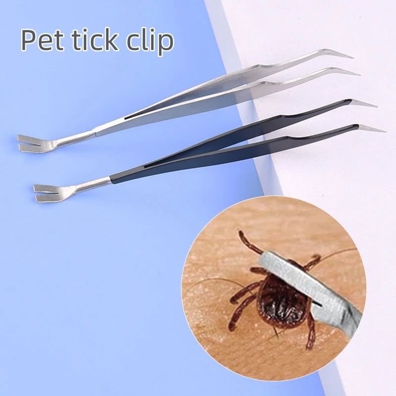 Herramienta 2 en 1 para quitar garrapatas. Pinzas profesionales para eliminar garrapatas para humanos y mascotas. Eliminación de pulgas y garrapatas. Herramientas para quitar garrapatas.