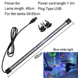 18-58cm USB Plug Aquarium Light LED Waterproof Fish Tank Light Underwater Lighting Submersible Lamp Plant Grow Lamp 110-240V